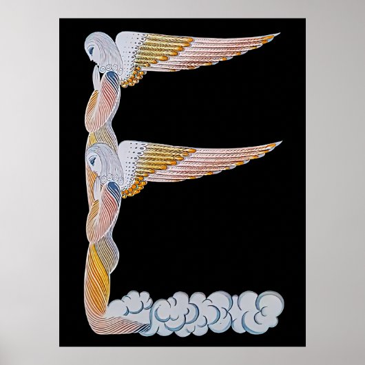 Erte - The Letter E from the Alphabet Suite, 1976 ポスター (正面)