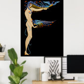 Erte - The Letter F from the Alphabet Suite, 1976 ポスター (ホームオフィス)