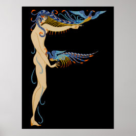 Erte - The Letter F from the Alphabet Suite, 1976 ポスター