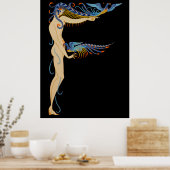 Erte - The Letter F from the Alphabet Suite, 1976 ポスター (キッチン)