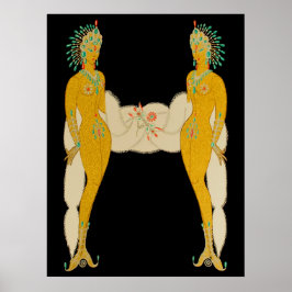 Erte - The Letter H from the Alphabet Suite, 1976 ポスター