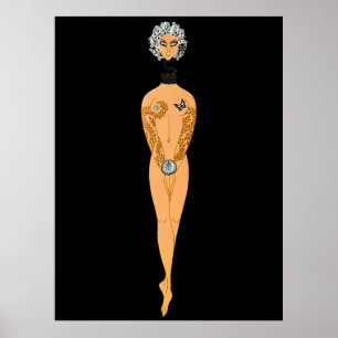 Erte - The Letter I from the Alphabet Suite, 1976 ポスター