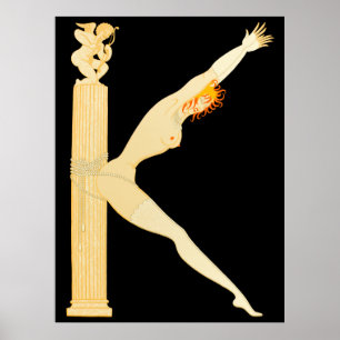 Erte - The Letter K from the Alphabet, 1976 ポスター