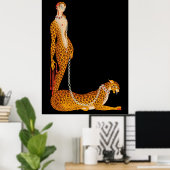 Erte - The Letter L from the Alphabet, 1976 ポスター (ホームオフィス)