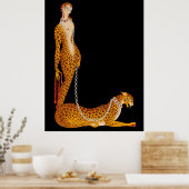 Erte - The Letter L from the Alphabet, 1976 ポスター (キッチン)