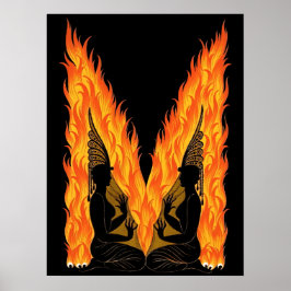 Erte - The Letter M from the Alphabet, 1976 ポスター