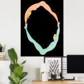 Erte - The Letter O from the Alphabet Suite, 1976 ポスター (ホームオフィス)