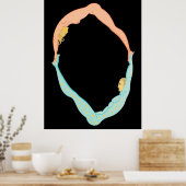 Erte - The Letter O from the Alphabet Suite, 1976 ポスター (キッチン)