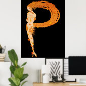 Erte - The Letter P from the Alphabet, 1976 ポスター (ホームオフィス)