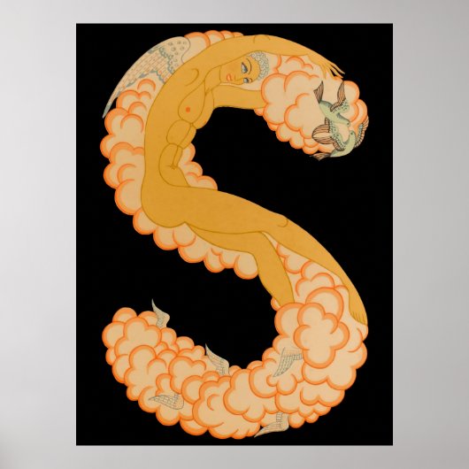 Erte - The Letter S from the Alphabet Suite, 1976 ポスター (正面)