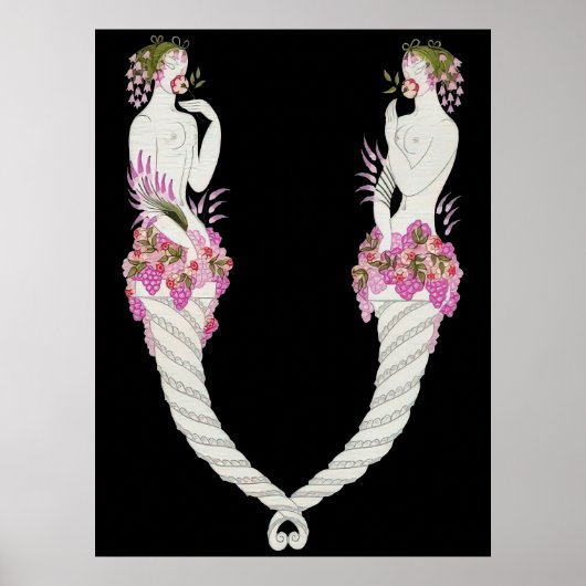 Erte - The Letter V from the Alphabet Suite, 1976 ポスター (正面)