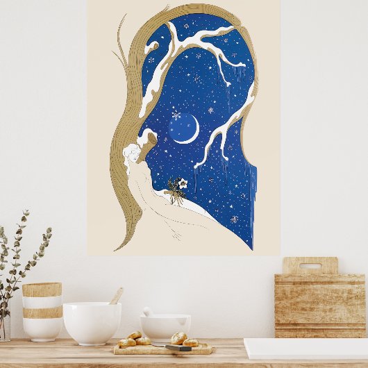 Erte - The Seasons, Winter, 1970 ポスター (キッチン)