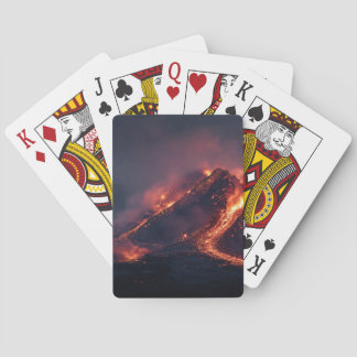 Erupting Volcano Lava Flow Playing Cards トランプ