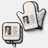 Erwin Schredineタスク考えまだ誰も考えない 鍋つかみ&鍋敷きセット (正面/裏面)