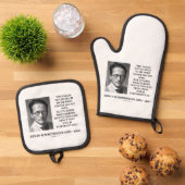 Erwin Schredineタスク考えまだ誰も考えない 鍋つかみ&鍋敷きセット (トップダウン)