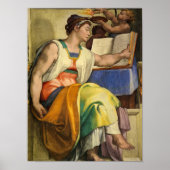 Erythraean Sibyl by Michelangelo ポスター (正面)