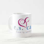 ESカーター愛は決して通常のマグではないです コーヒーマグカップ (正面左)