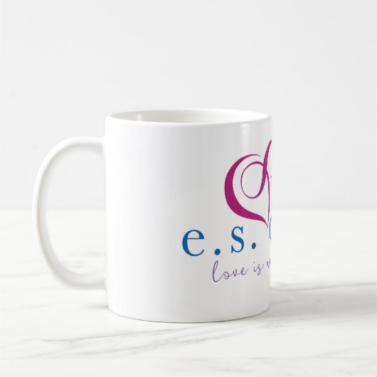 ESカーター愛は決して通常のマグではないです コーヒーマグカップ (左)