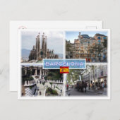 ESバルセロナサグラダファミリアカーサバトロ ポストカード (正面/裏面)