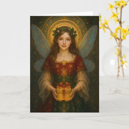 ES001_Enchanting Fairy - Christmas Edition #1 カード (黄色い花)