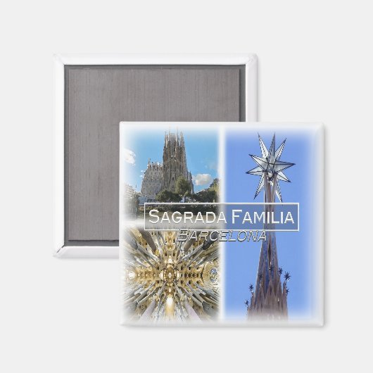 ES0127ヨーロッパ,スペイン,バルセロナ,サグラダ・ファミリア, マグネット (正面/裏面)