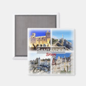 ES0142ヨーロッパ、スペイン、サンタンダー、冷蔵庫 マグネット (正面/裏面)