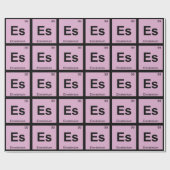 Es - アインスタイニウム 化学 周期表 シンボル ラッピングペーパー (フラット)