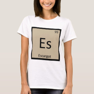 Es -エスカルゴ化学の周期表記号 tシャツ