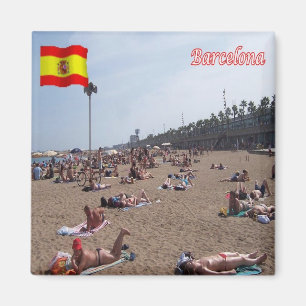 ES -スペイン-バルセロナ-ザビーチ マグネット