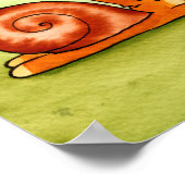 Es-Corg-OカタツムリCorgi水カラープリントポスター ポスター (角)