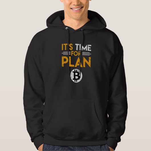 Es Ist Zeit Fur Plan B Bitcoin Btcスローガン パーカ (正面)