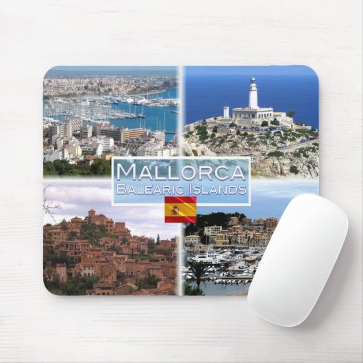 ES Mallorca – パルマ湾の景色 – Cap de Formentor マウスパッド (マウス)