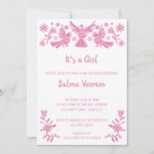 Es una invitación rosa otomí Chica 案内状 (正面)