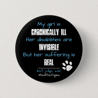 ESAのための慢性の病気の不能ボタン 缶バッジ