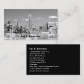 ESB NYCスカイラインパフィー雲BW 名刺 (正面/裏面)