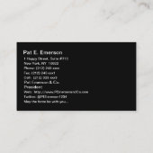 ESB NYCスカイラインパフィー雲BW 名刺 (裏面)