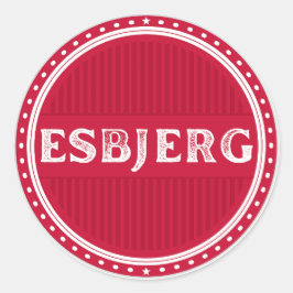 Esbjergシティプライドエンブレム - デンマークのアイデンティティ ラウンドシール