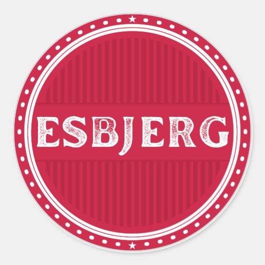 Esbjerg City Pride Emblem – Danish Identity ラウンドシール (正面)