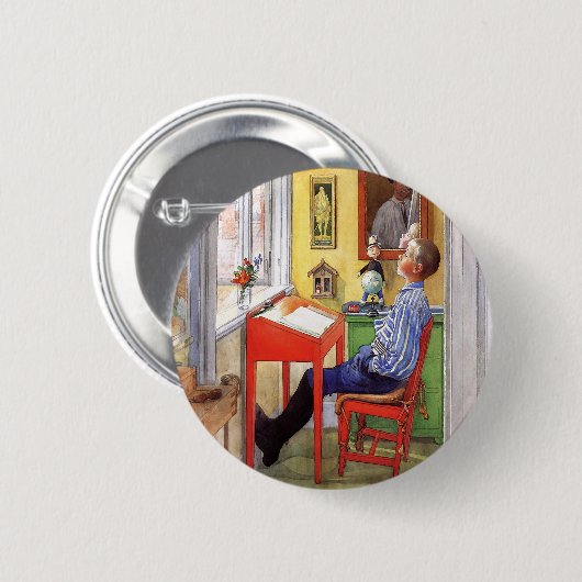 Esbjorn氏の宿題をカール・ラルソン氏が担当 缶バッジ (正面&裏面)