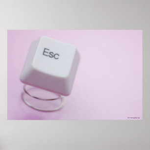ESCキーのクローズアップ ポスター