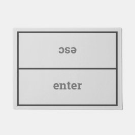 Escキーを入力 |コンピューターオタク系ののライトグレー鍵 ドアマット