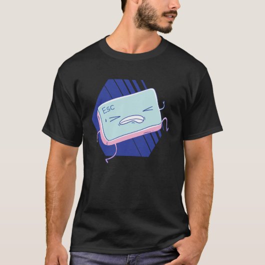 Escキー 面白い ソフトウェア開発者 コンピューター科学者 tシャツ (正面)