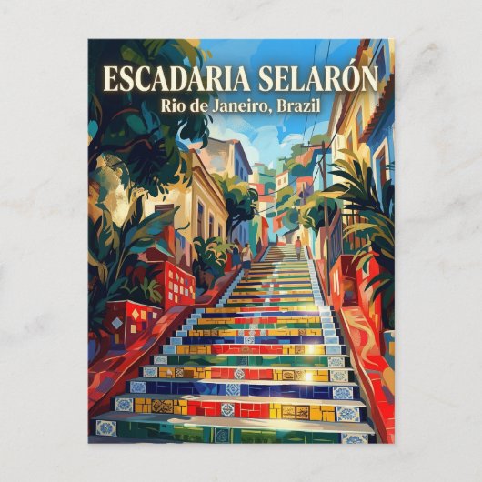 Escadaria Selarón Brazil ポストカード (正面)