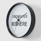 Escalated to Nowhere Analog Typography Wall Clock 壁時計 (傾斜)