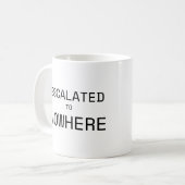 Escalated to Nowhere Sarcastic Office Typography  コーヒーマグカップ (正面左)