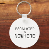 Escalated to Nowhere Sarcastic Typographic  キーホルダー (正面)