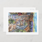 Escalera al plan de Valparaíso (acuarela). ポストカード (正面/裏面)