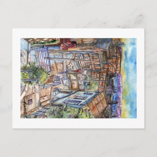 Escalera al plan de Valparaíso (acuarela). ポストカード (正面)