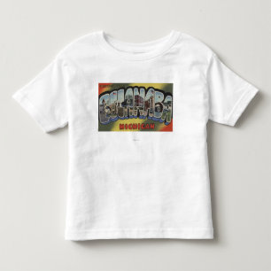 Escanaba、ミシガン州-大きい手紙場面 トドラーTシャツ