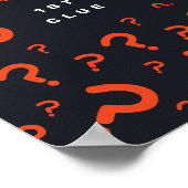 Escape Roomパーティーのヒント記号 ポスター (角)